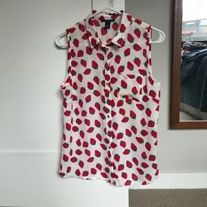 Strawberry print tank